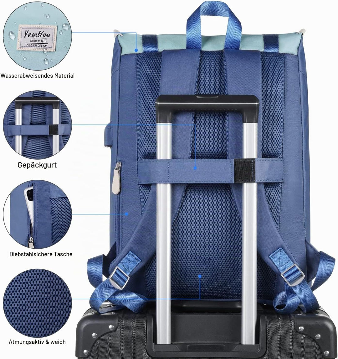 YAMTION 17 Zoll Rucksack Laptop Herren Rucksack Damen Schulrucksack Jungen Rucksack Schule Frauen Sc