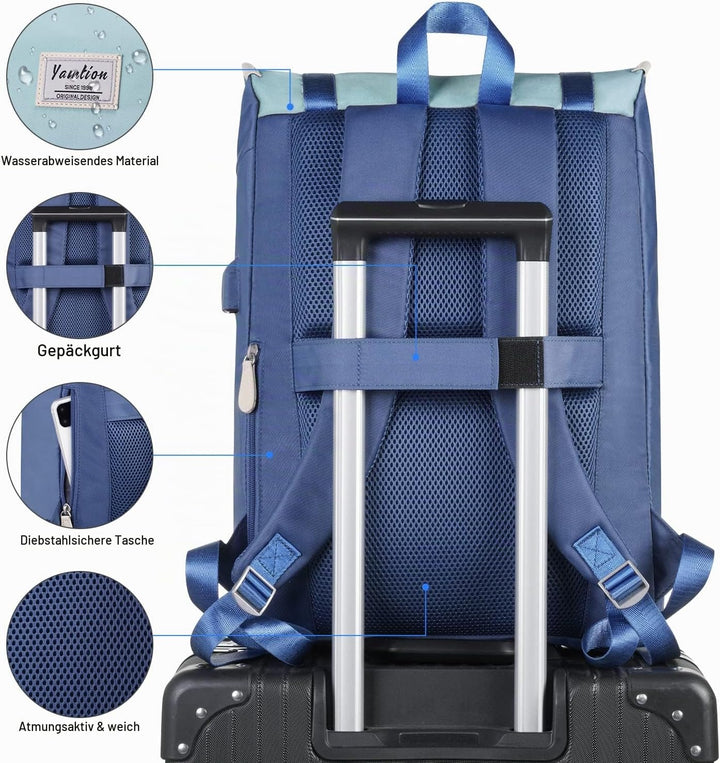 YAMTION 17 Zoll Rucksack Laptop Herren Rucksack Damen Schulrucksack Jungen Rucksack Schule Frauen Sc