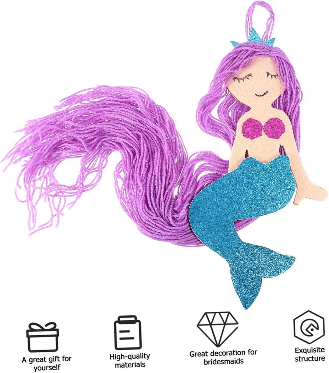 TOYANDONA Wanddekor Meerjungfrau Tassel Haarschmuck Aufbewahrung Haarklammern Organizer Kinderzimmer