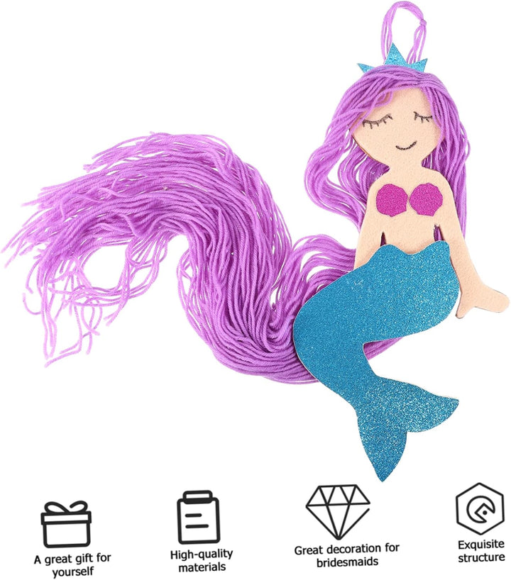 TOYANDONA Wanddekor Meerjungfrau Tassel Haarschmuck Aufbewahrung Haarklammern Organizer Kinderzimmer