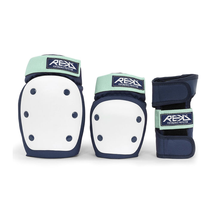 Rekd Heavy Duty Triple Pad Set Skateboard-Schutzset, Unisex, Erwachsene S Mehrfarbig (Blue/Mint), S