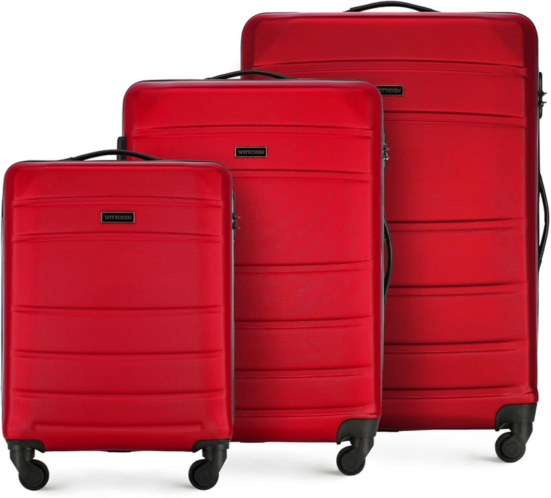 WITTCHEN Koffer-Set 3tlg. Trolley Koffer Reisekoffer aus ABS Hartschalen Kofferset Trolley 4 Rollen