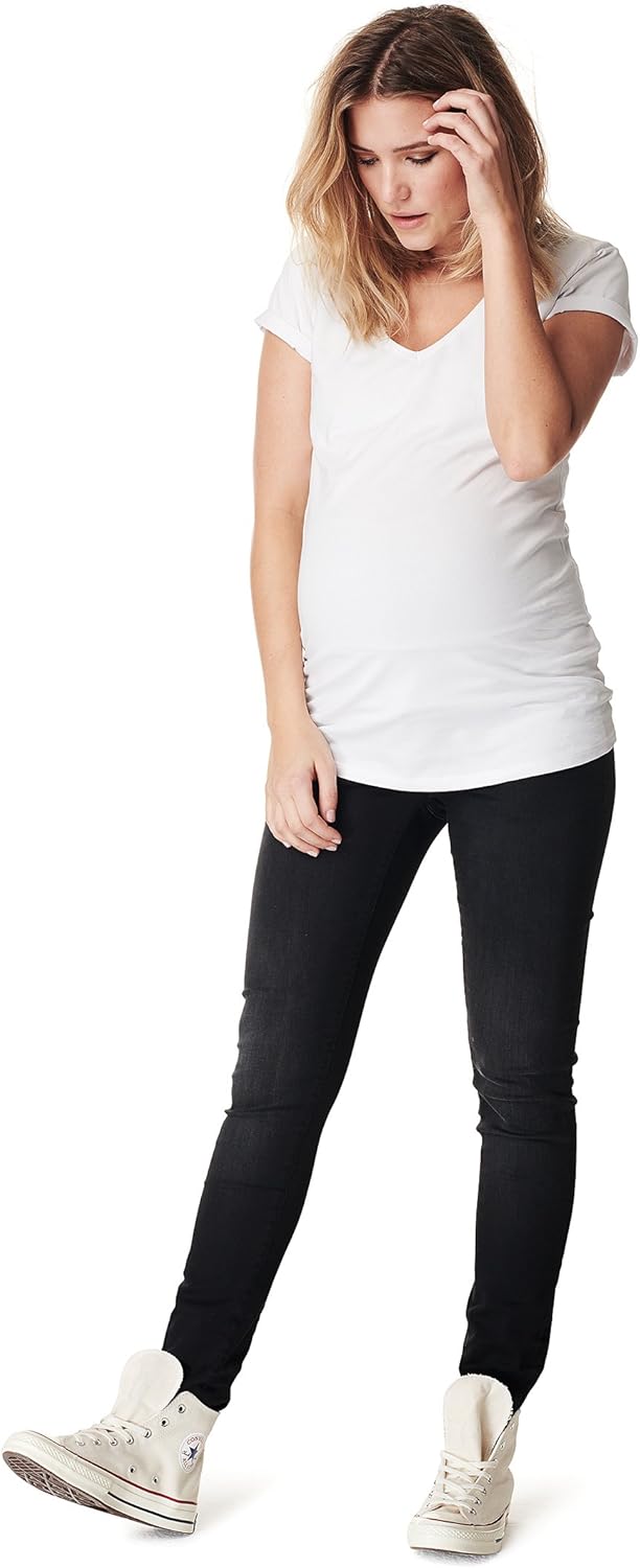 Noppies Damen Jeans OTB Skinny Avi Everyday Black Umstandsjeans 38W / 30L Schwarz (Everyday Black C3