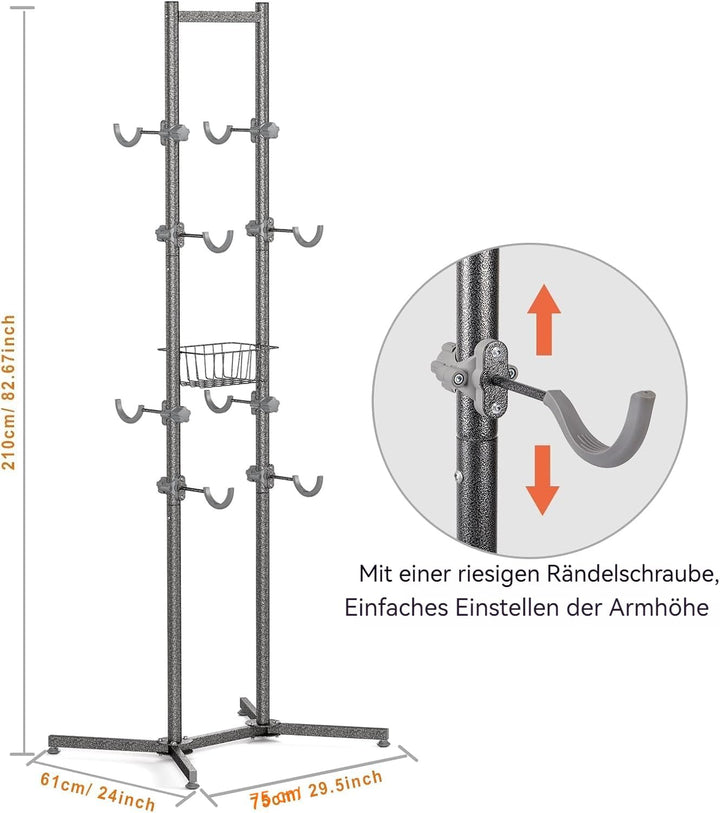 CXWXC Fahrradständer Boden Für 4 Fahrräder Belastbar bis 50kg/110 Pound Fahrrad Ständer Halter Indoo