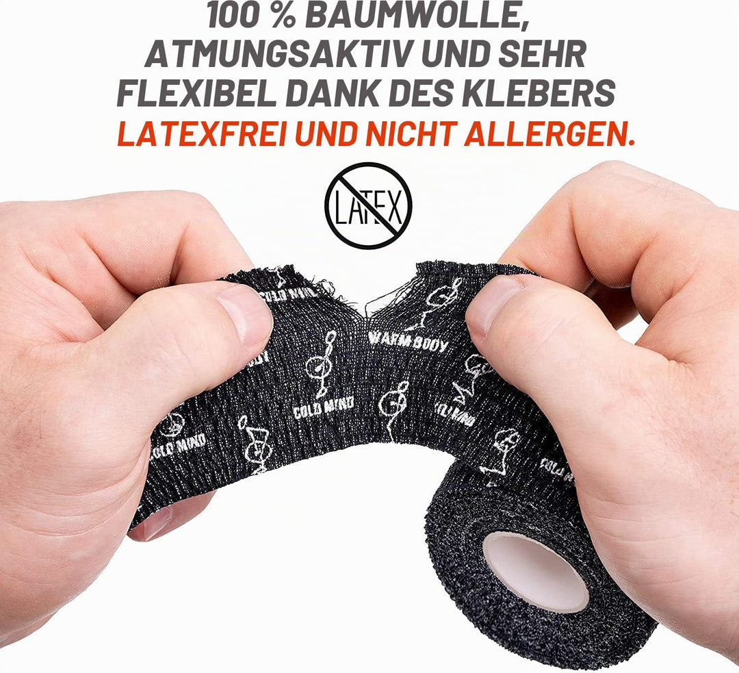 WARM BODY COLD MIND Hook Grip Tape für Gewichtheben - Lifters Baumwolle Thumb Tape für Powerlifting,