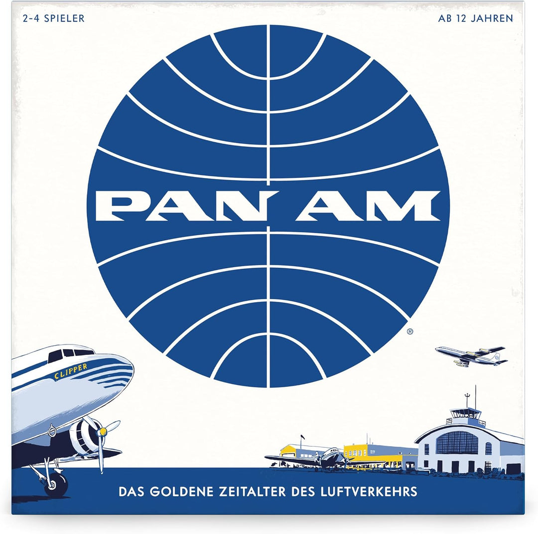 PAN AM Lustiges Strategie-Brettspiel für die ganze Familie - Deutsche Sprache - Enthält 52 Flugzeugm