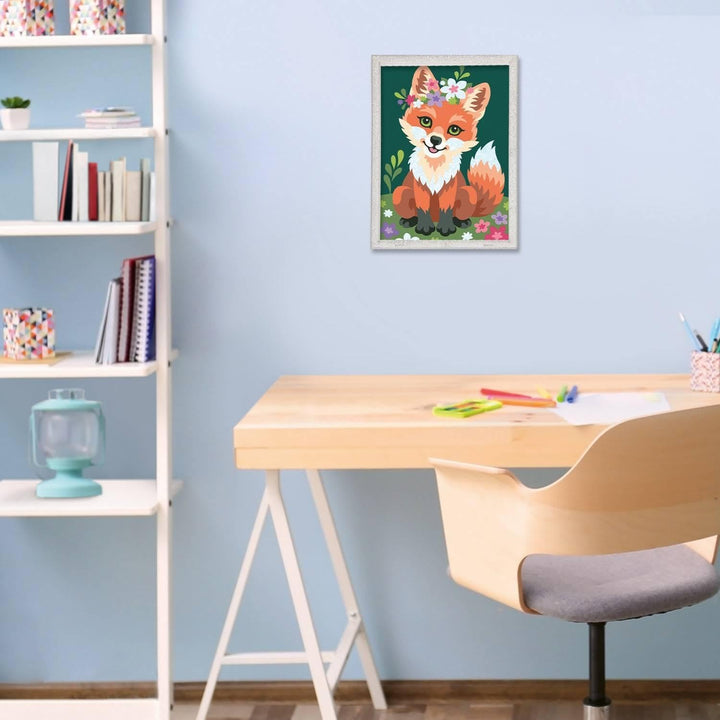 Ravensburger CreArt Kids 18 x 24 cm – Kunstnummer – Blumenfuchs – Set zum Malen nach Zahlen – ab 7 J