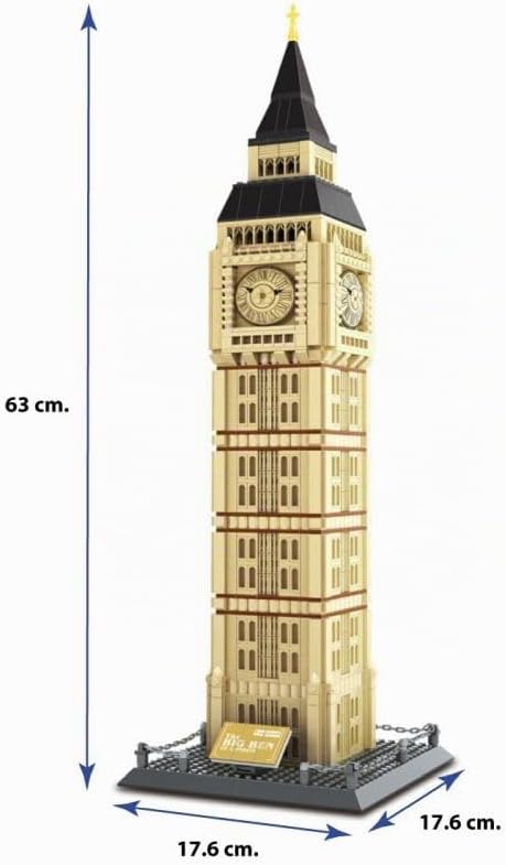 WANGE Architektonisches Modell zum Bauen mit Bauklötzen. Elizabeth Tower, London Elizabeth Tower - L