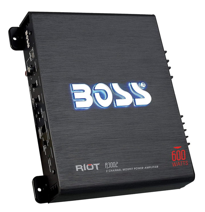 Boss Systems R3002 Subwoofer schwarz 600 W, 2 Kanäle, 600 W, 2 Kanäle