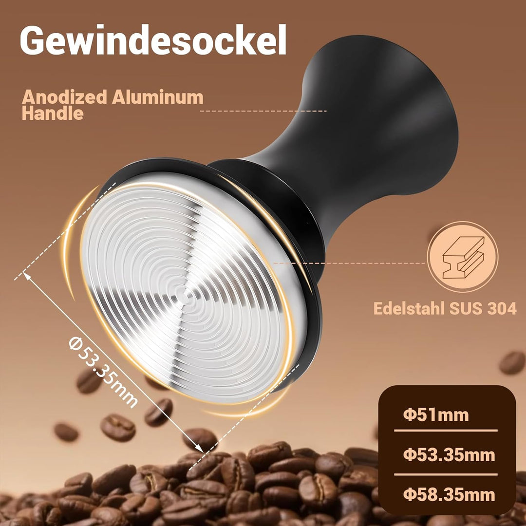 DIBTSA Espresso Tamper 53.3mm Kaffeetamper mit Federmechanismus, für Breville-Serie 54mm Siebträgerk