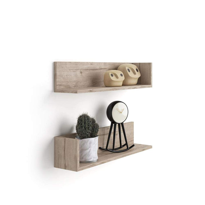 MOBILI FIVER, 2er-Set Luxury Regale, Eiche, Made In Italy, Eiche