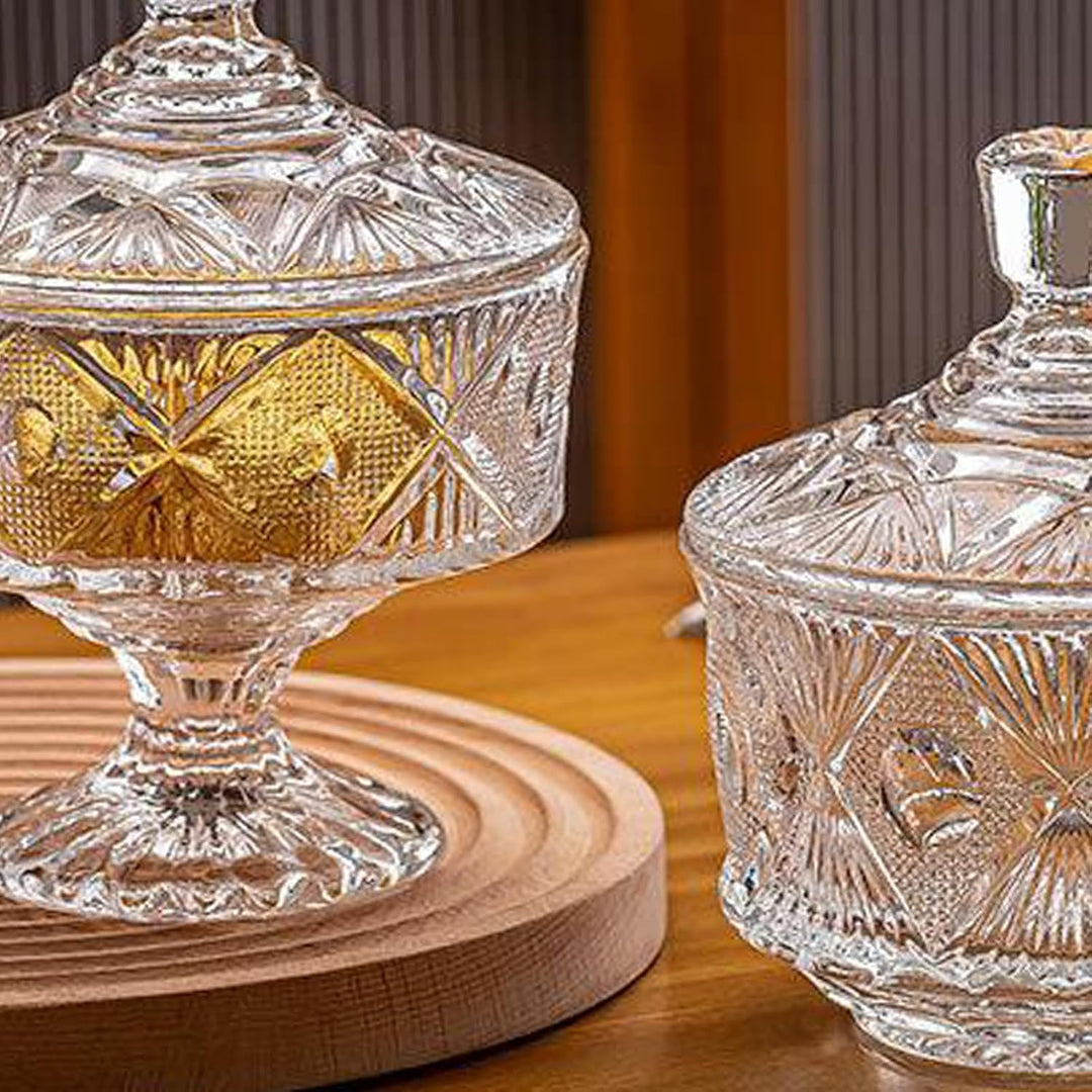 Bonbonglas aus Glas Bonbonglas mit Deckel Gläser Bonbonbehälter Vintage Bonbonglas mit Deckel für Pa