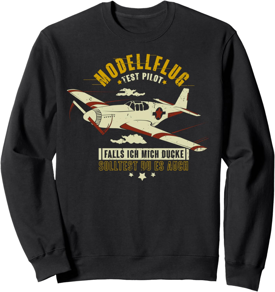 Modellbauer Geschenk mit Modellflugzeug - Modellflieger Sweatshirt