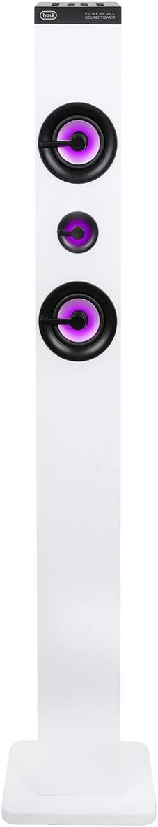 Trevi, XT 101 BT Soundtower, Lautsprecher-Turm mit Bluetooth, MP3, USB, SD, Aux-In Bianco