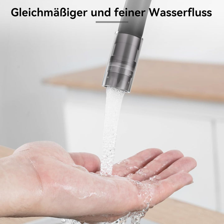 CECIPA Flexibler Wasserhahn Küche Schwarz 360° Schwenkbar, Mischbatterie Küche Schwarz Hochdruck, Sp
