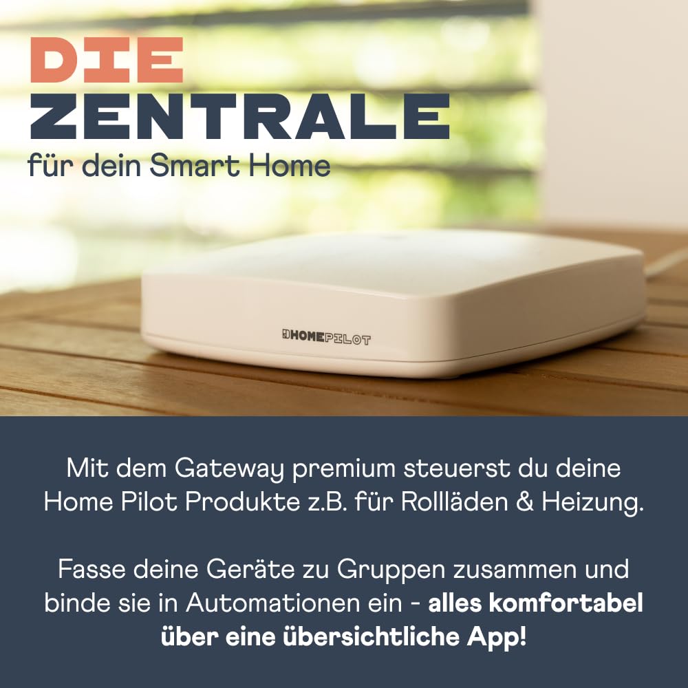 HOMEPILOT Gateway Premium - Smart-Home-Zentrale zur Steuerung Aller smarten HOMEPILOT Produkte per k