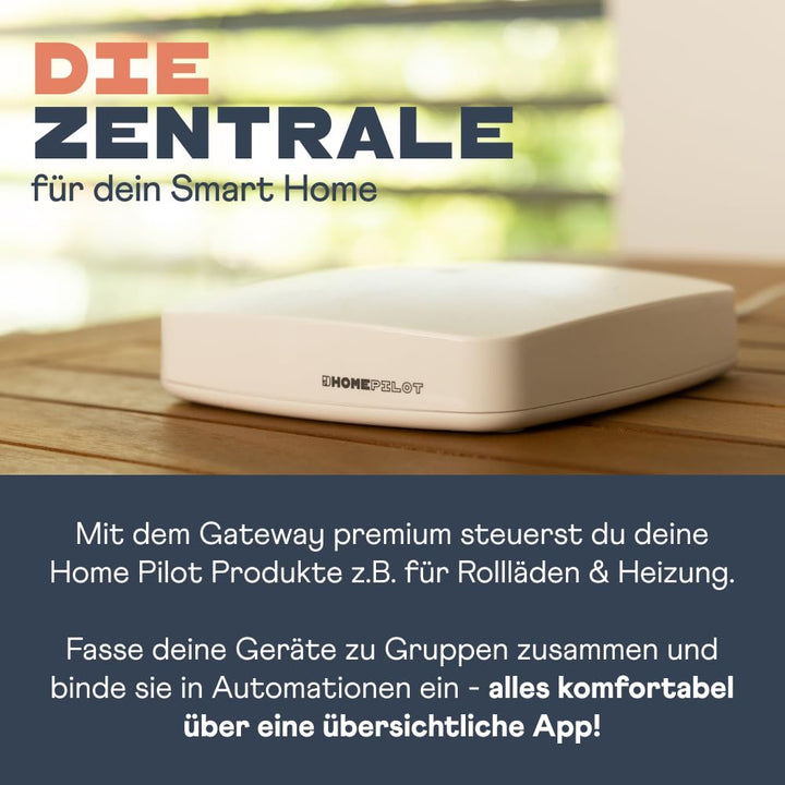 HOMEPILOT Gateway Premium - Smart-Home-Zentrale zur Steuerung Aller smarten HOMEPILOT Produkte per k