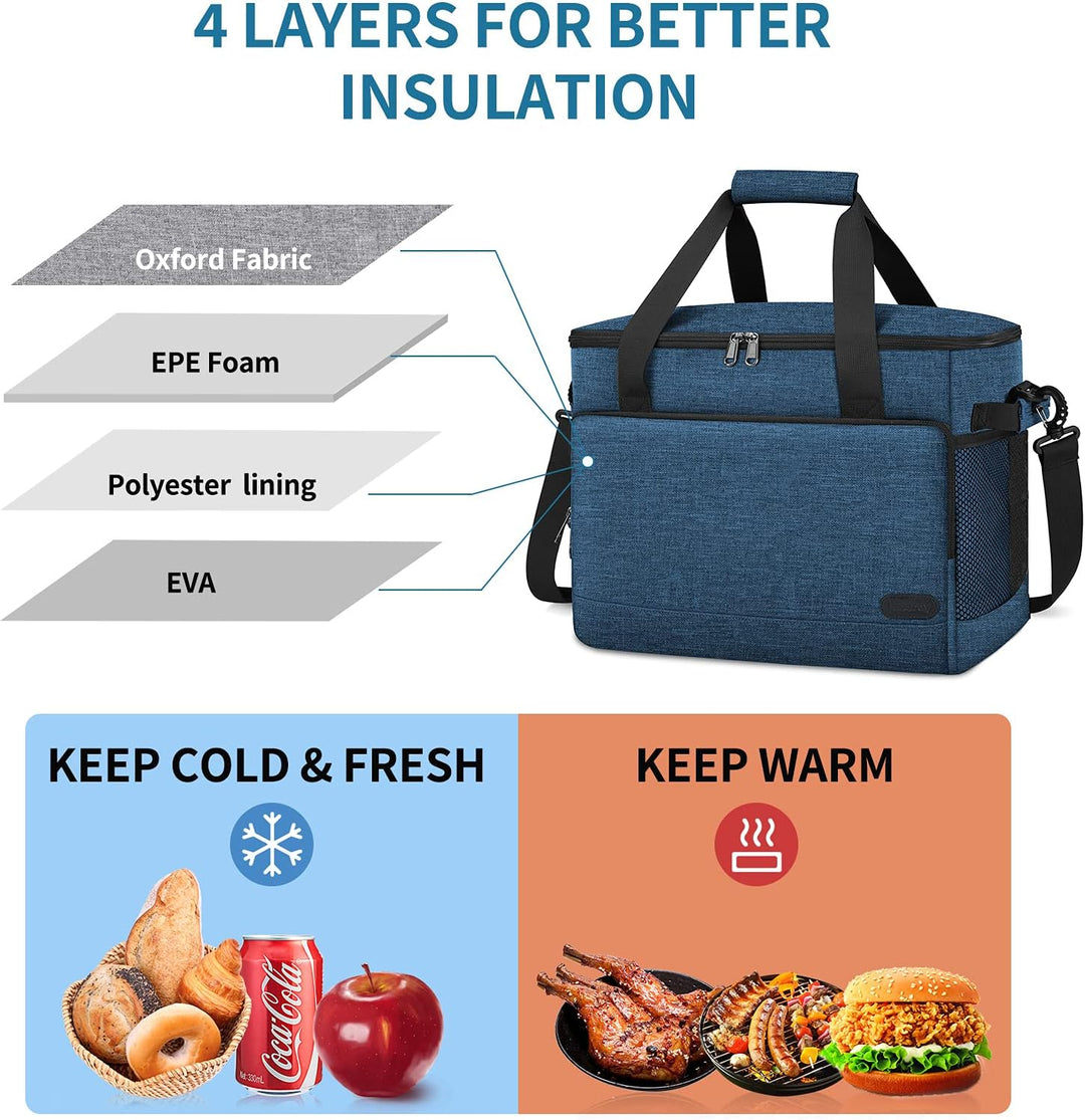 Lubardy 15L Kühltasche Klein 30L Kühltasche Gross Faltbar Kühlkorb Thermotasche Wasserdicht Kühlbox
