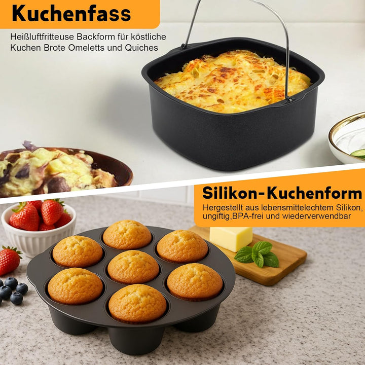 Heissluftfritteuse Zubehör für COSORI Turboblaze Zubehör 6L Airfryer XXL 5,5L 6,4L, Airfryer Zubehör