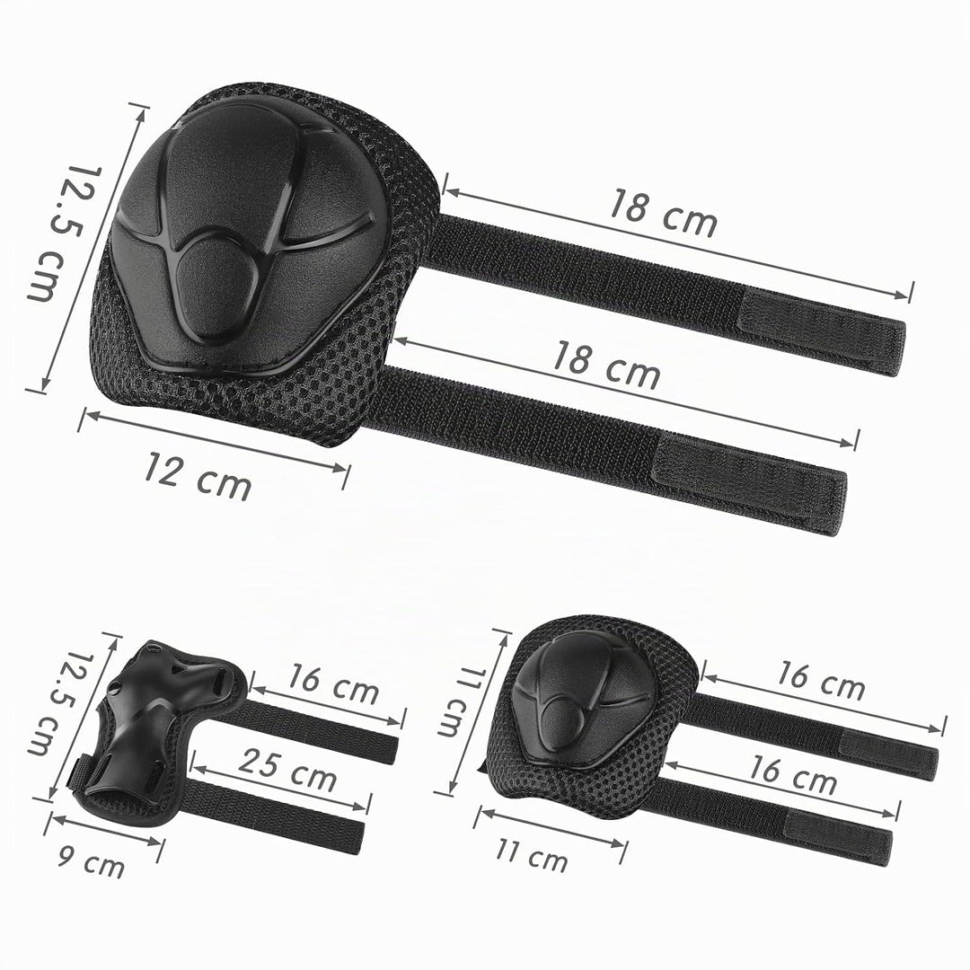 WayEee Knieschoner Kinder mit Helm, Schonerset Kinder 3-10 Jahre, Knieschützer Inliner Kinder Schutz