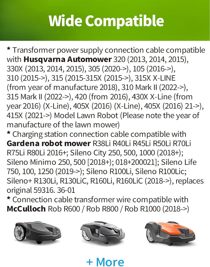 Lonnky 28V 1,3A Netzadapter für Husqvarna Automower 105, 115H,305， 310, 315, 315X, 320, 330X, 405X,