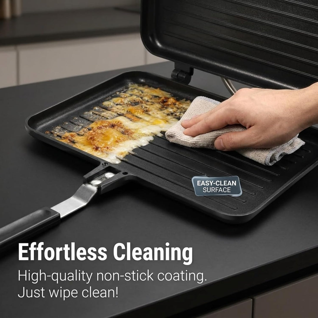 Doppelseitige Sandwich Maker Bratpfanne, Sandwichmaker Camping Doppelseitige Bratpfanne, Antihaft Al