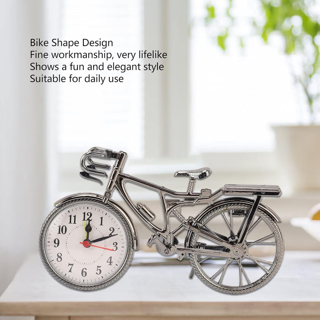 JTLB Fahrrad-Schreibtischuhr – Klassische Vintage Retro altmodische dekorative Metall-Antik-Fahrrad-