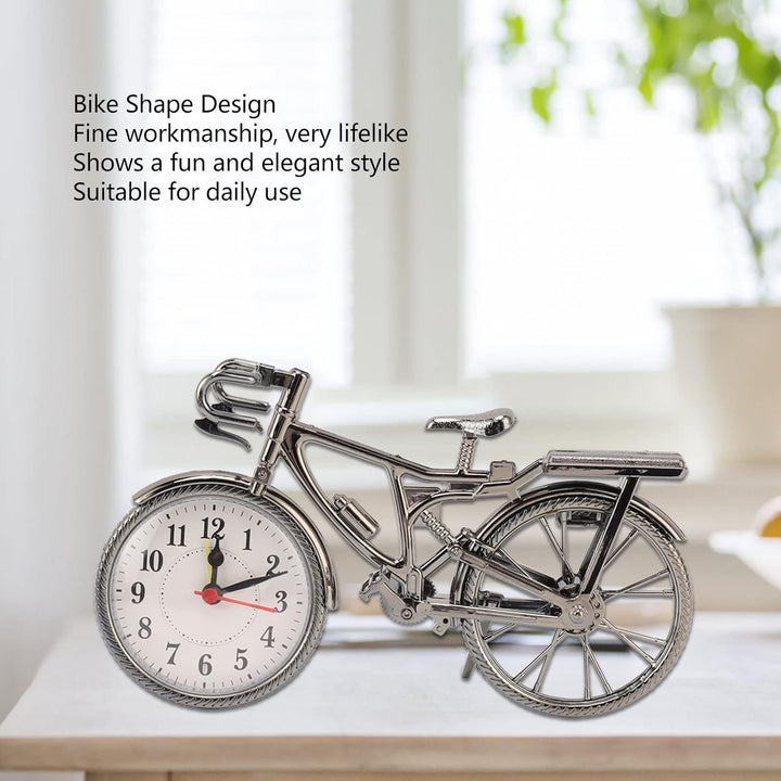 JTLB Fahrrad-Schreibtischuhr – Klassische Vintage Retro altmodische dekorative Metall-Antik-Fahrrad-