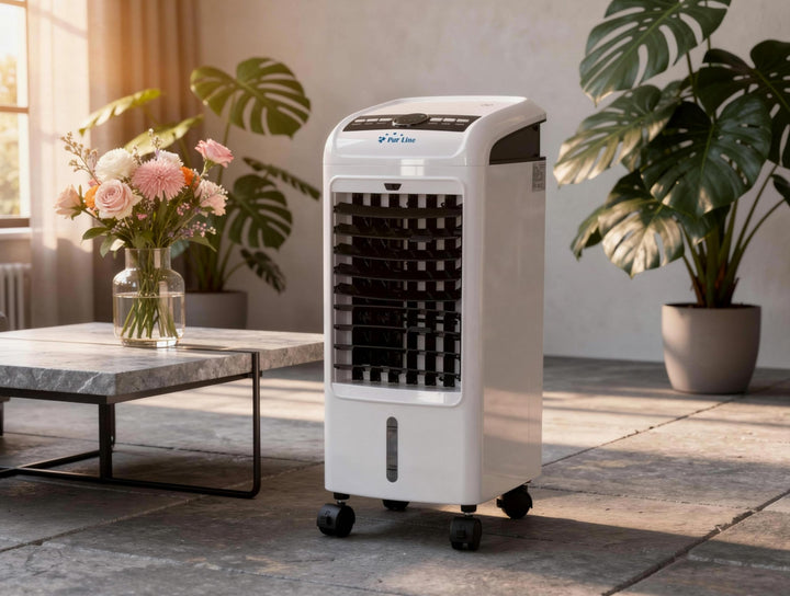 Klimagerät Dampfgerät mit niedrigem Verbrauch 75 W mit Rädern – 3 Leistungsstufen – Digitale Anzeige