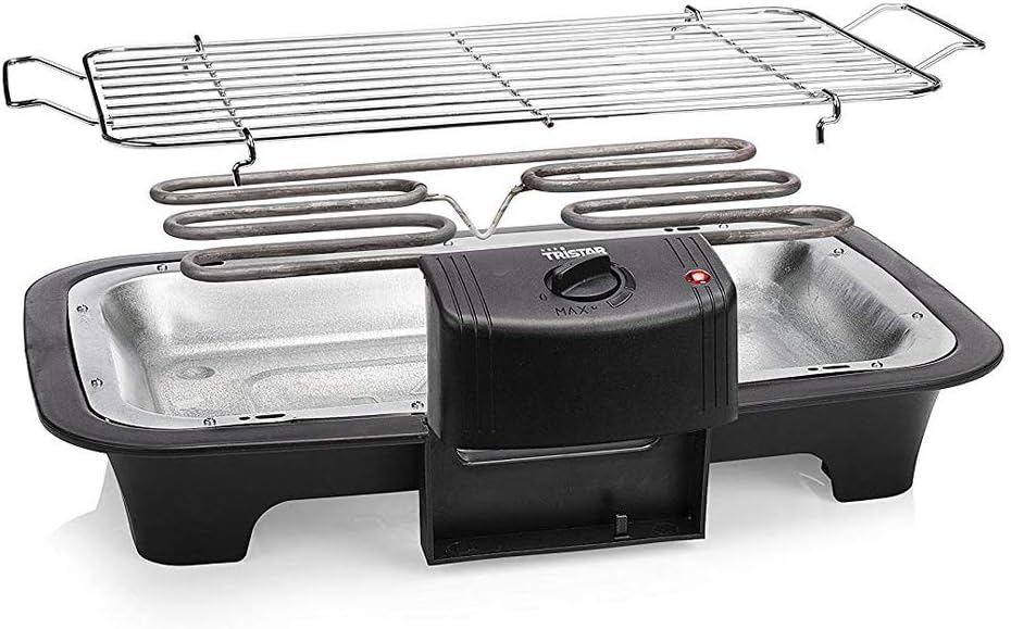 Tristar BQ-2813 Elektrogrill, 37 x 21 cm, 2000 Watt