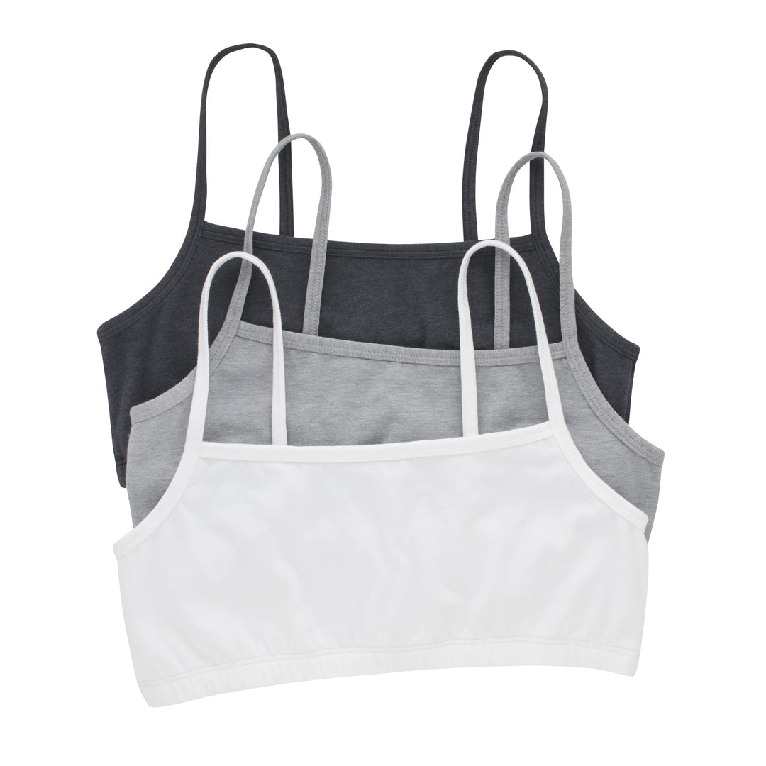 Hanes Damen BH (3er Pack) XS Sky Grey Heather/Concrete Heather/White, XS Sky Grey Heather/Concrete H