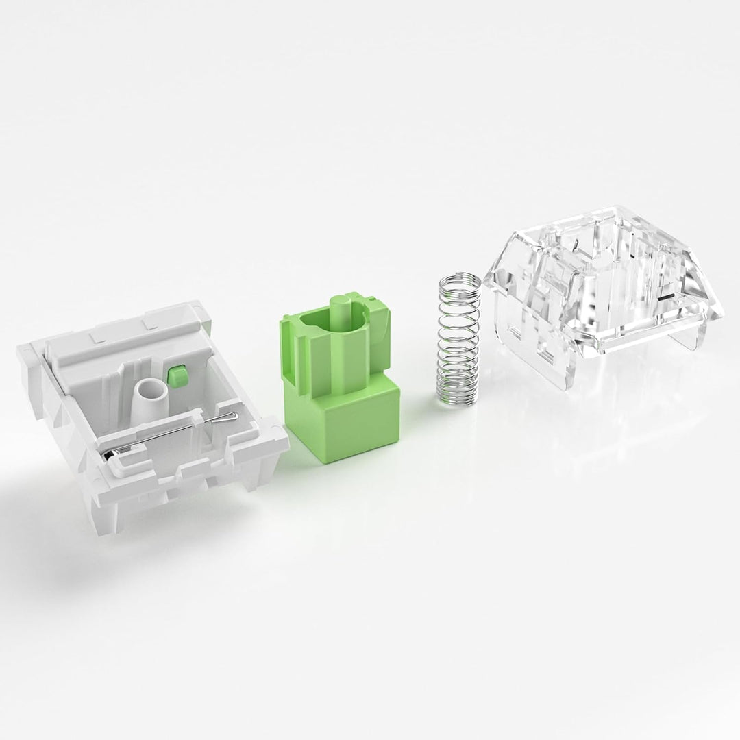 Zjmehty Kailh Box Jade Schalter für mechanische Gaming Tastatur,3-Pin 50gf Clicky/lubed/Dust&Waterpr