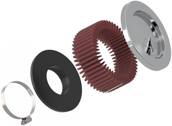 K&N RC-0850 KFZ und Motorrad Universal Chrom Filter