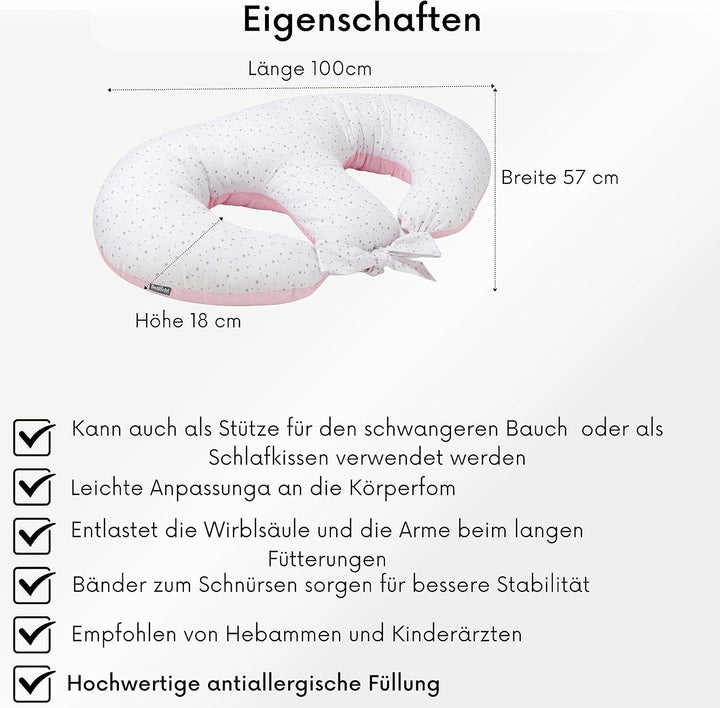 Bellochi Growing in style Stillkissen Zwillinge, Stillkissen XXL, Nursing Pillow - Schwangerschaftsk