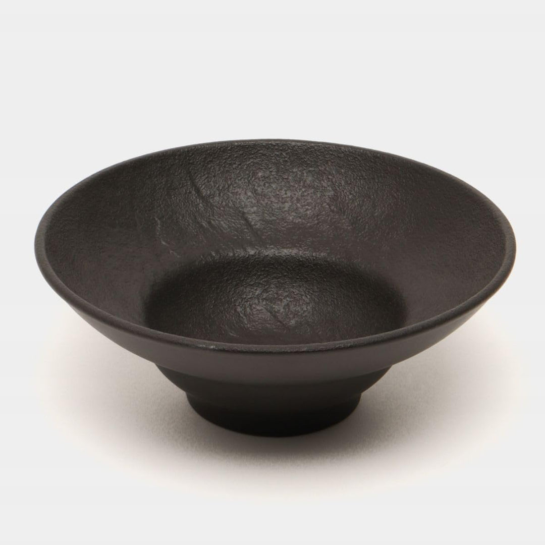 Wilmax | Tiefe Schalen - 2 Stück 22,5 cm / 1100 ml | Schwarze Pastateller | Natursteintextur | Für P