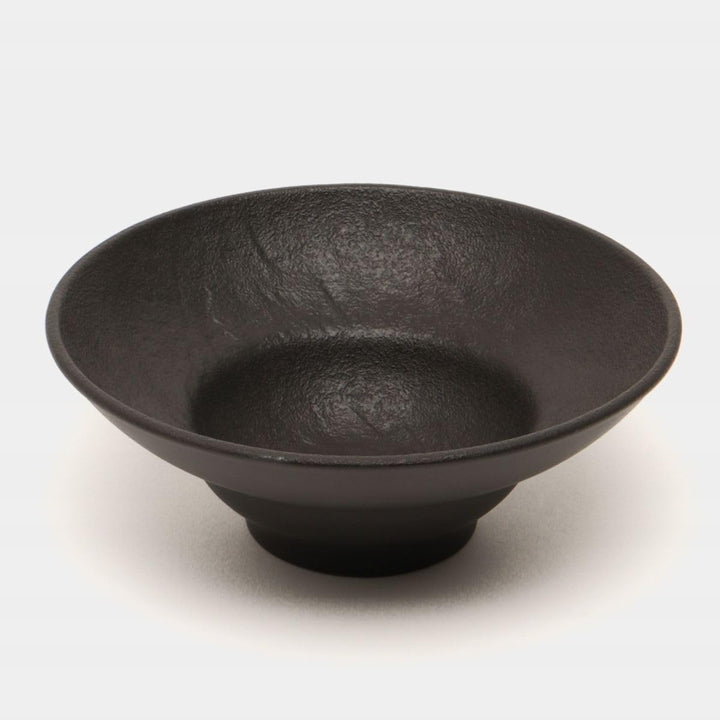 Wilmax | Tiefe Schalen - 2 Stück 22,5 cm / 1100 ml | Schwarze Pastateller | Natursteintextur | Für P