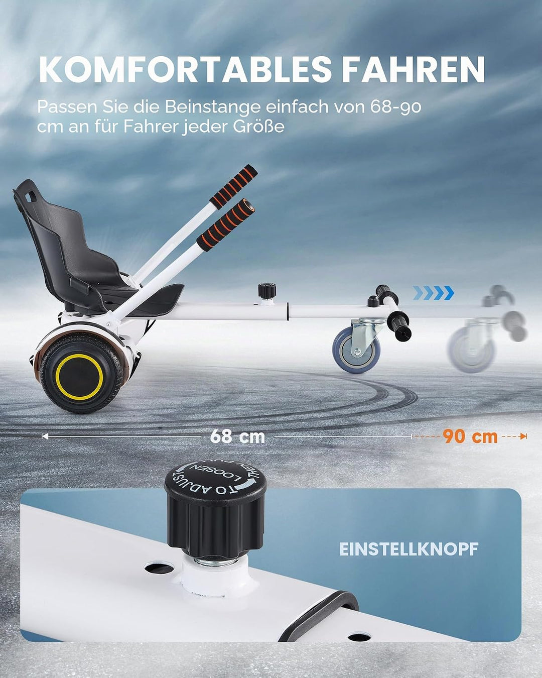 CO-Z Hoverboard Sitz Hoverkart Gokart Sitz für 6,5 Zoll 8,5 und 10 Zoll Hoverboards Sitzscooter Sitz