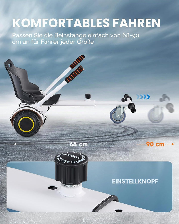CO-Z Hoverboard Sitz Hoverkart Gokart Sitz für 6,5 Zoll 8,5 und 10 Zoll Hoverboards Sitzscooter Sitz