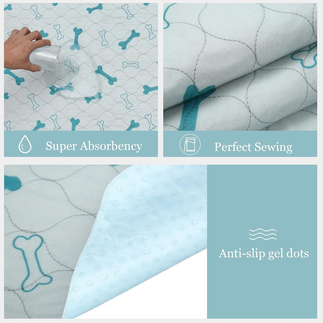 Geyecete Waschbare Welpen Unterlagen,2 Stück 60 * 90cm Haustier-Urinunterlage Wiederverwendbare,PIPI