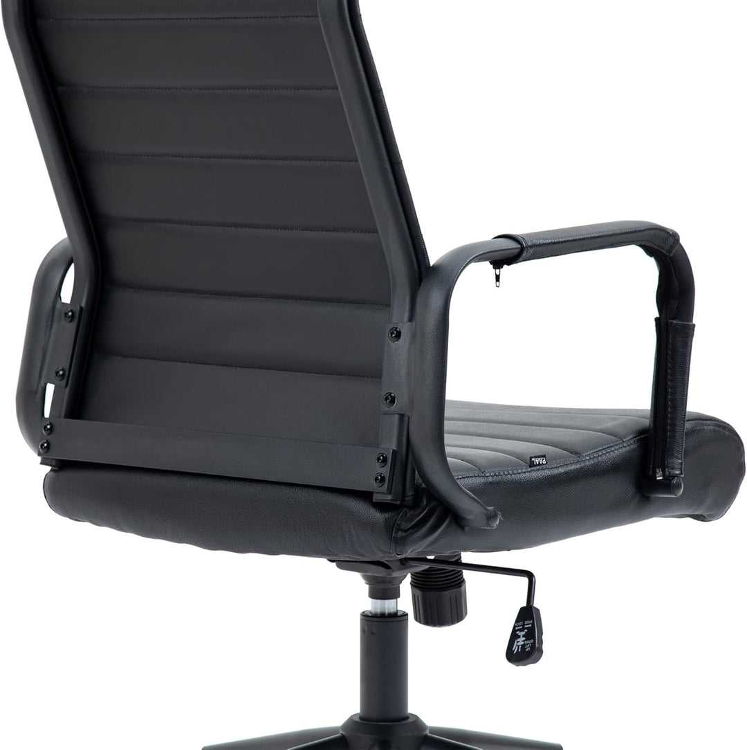 CLP Bürostuhl ergonomisch Kolumbus Echtleder, Schreibtischstuhl höhenverstellbar stufenlos, Drehstuh