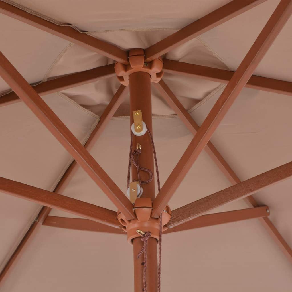 Festnight Sonnenschirm mit Holz-Mast Garten Ampelschirm Gartenschirm ? 270cm | Strandschirm | für Ga
