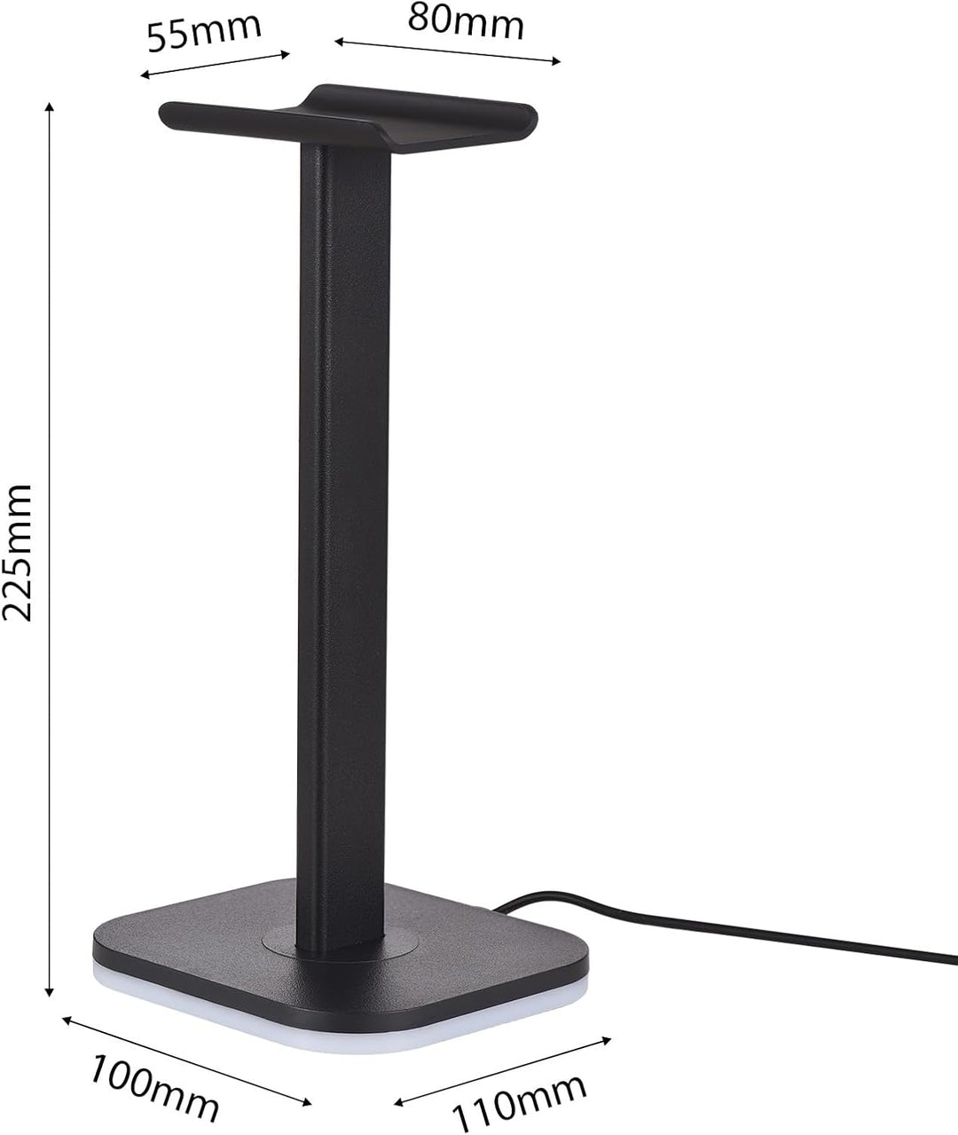 Btuty Kopfhörer-Halterung beleuchtet auf der Unterseite RGB-Licht für Schreibtisch PC Gaming-Headset