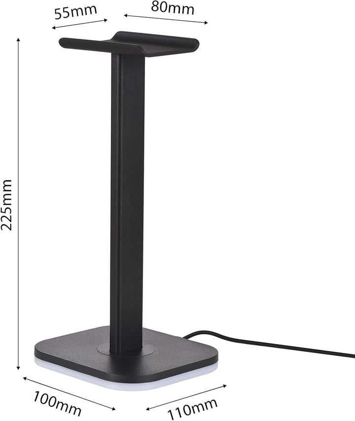 Btuty Kopfhörer-Halterung beleuchtet auf der Unterseite RGB-Licht für Schreibtisch PC Gaming-Headset