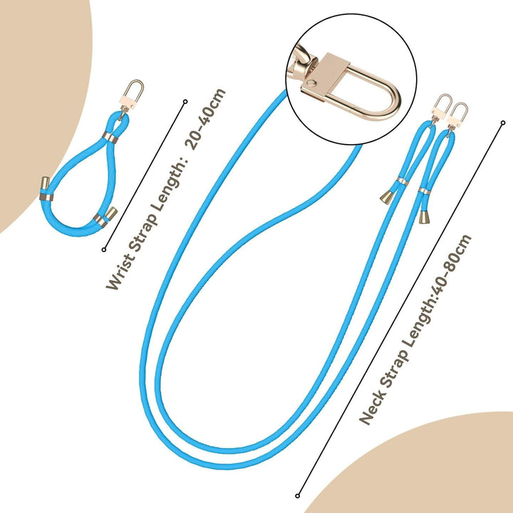 Handyband Abnehmbar für iPhone 17 Hülle mit Band, Langes Band zum Umhängen & Kurzkordel für Handgele