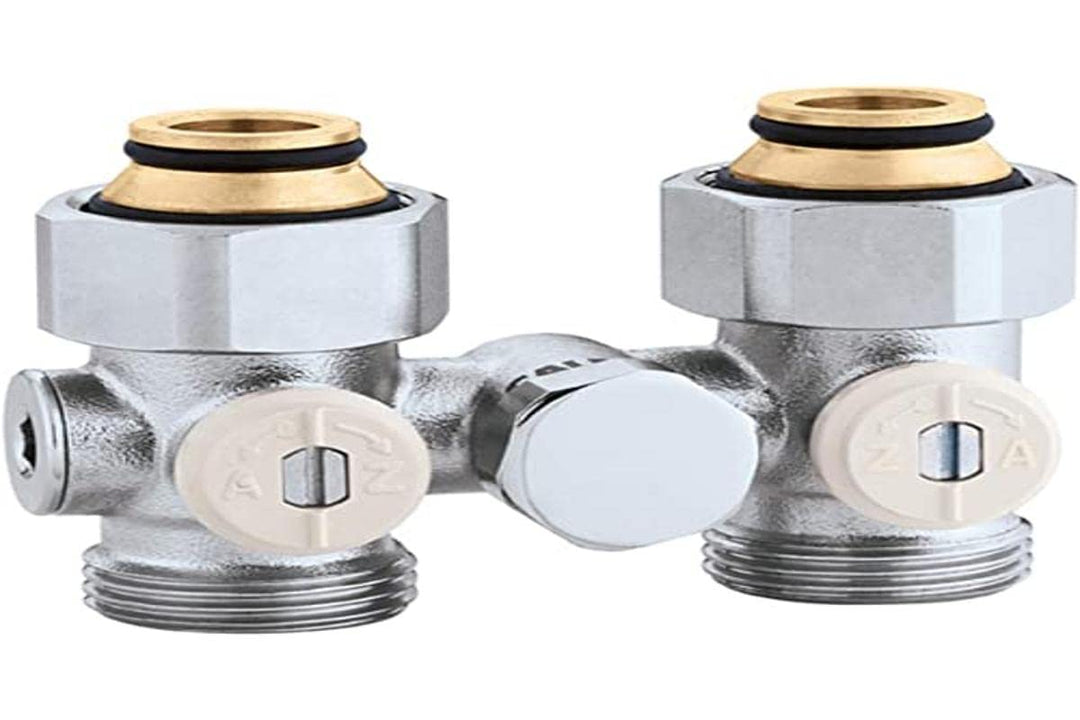 Caleffi 3/4" IG 301250 Einrohr Hahnblock, Mehrfarbig