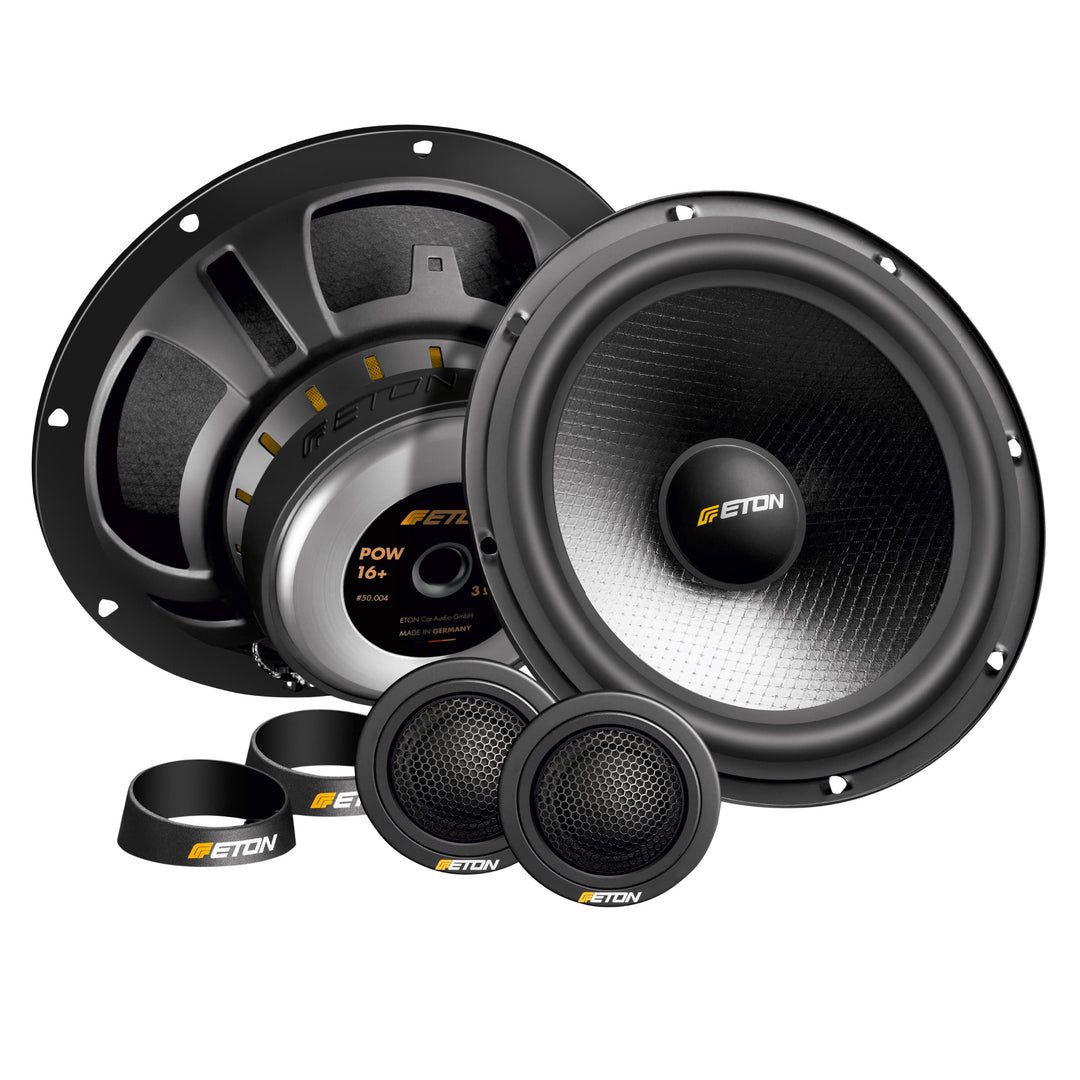 ETON POW 16+ – 16,5 cm / 6,5 Zoll 2-Wege Komponenten System, Auto Lautsprecher Made in Germany, 100
