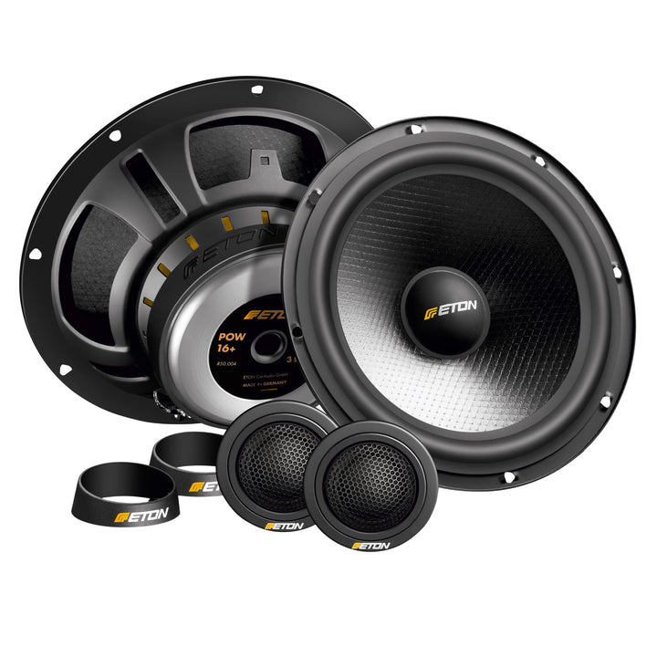 ETON POW 16+ – 16,5 cm / 6,5 Zoll 2-Wege Komponenten System, Auto Lautsprecher Made in Germany, 100