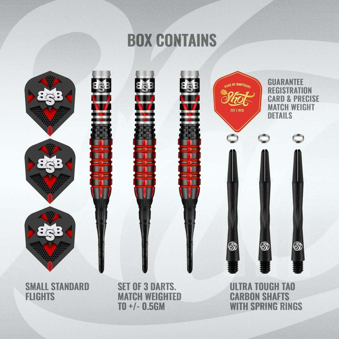 Shot Soft Darts Michael Smith Bully Boy Tenacious 90% Tungsten Softtip Darts Softdart Hochwertige Tu