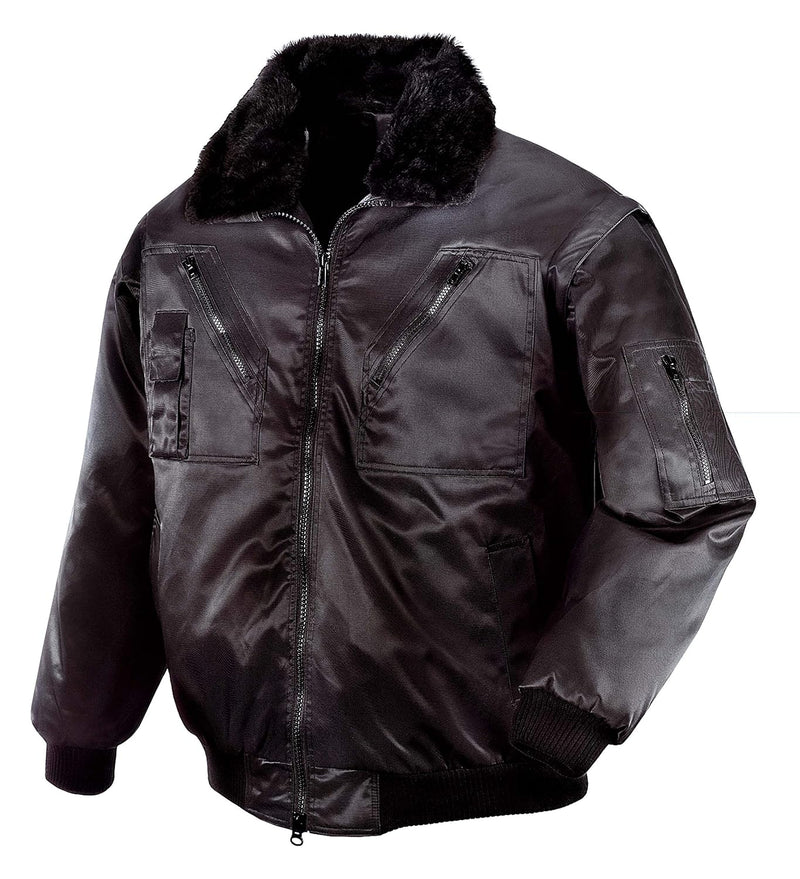 teXXor Piloten Oslo Arbeitsjacke mit abnehmbaren Ärmeln, L, schwarz, 4176 L Schwarz, L Schwarz