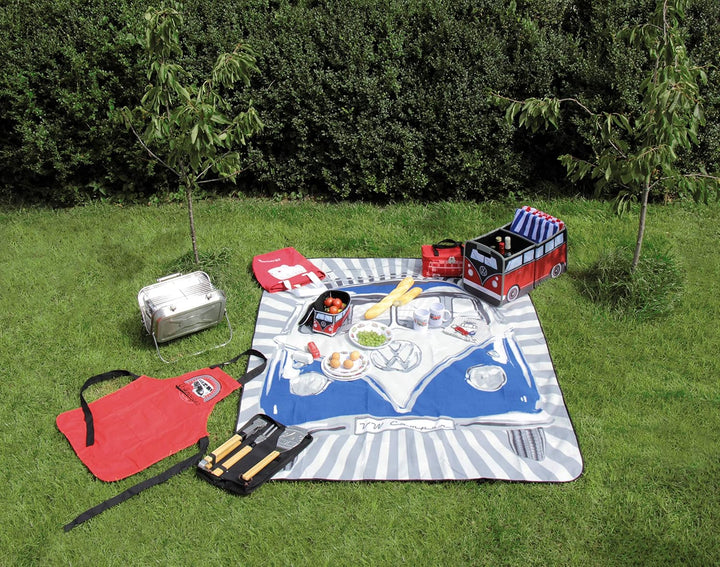 BRISA VW Collection - Volkswagen Picknickdecke 200x150 cm Wasserdicht Wärmeisoliert Garten Outdoor S